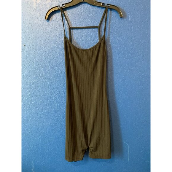Black Ribbed Romper Large - Picture 1 of 2